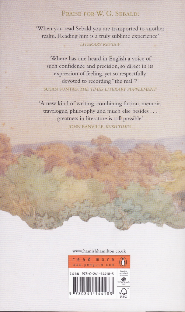 Sebald Place in the Country Back Cover